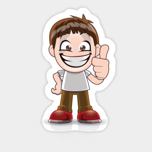 funny & cute back to school design for kids Sticker